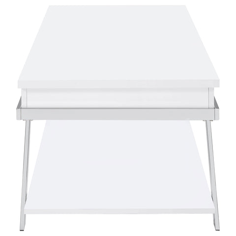 Leon Rectangular Lift Top Coffee Table White High GlossWhite High Gloss