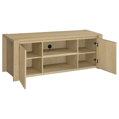 Blaire 60-inch 2-door TV Stand Media Console Light Oak