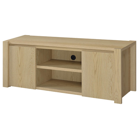 Blaire 60-inch 2-door TV Stand Media Console Light Oak