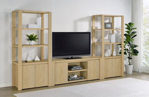 Blaire 60-inch 2-door TV Stand Media Console Light Oak