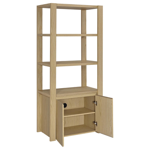 Blaire 3-shelf Media Tower Tall Pier Cabinet Light Oak