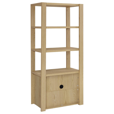 Blaire 3-shelf Media Tower Tall Pier Cabinet Light Oak