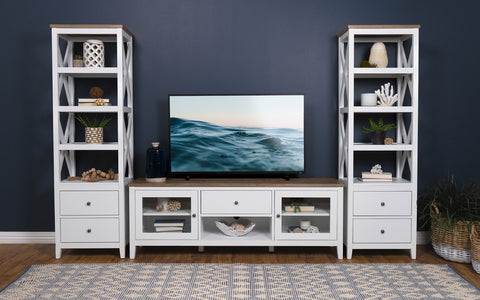 Ingrid 3-piece 67" TV Stand Entertainment Center WhiteWhite
