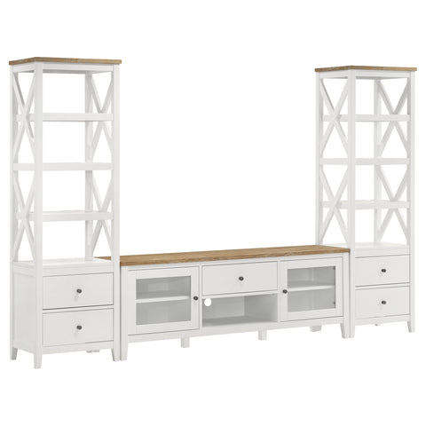 Ingrid 3-piece 67" TV Stand Entertainment Center WhiteWhite
