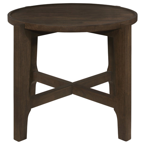 Lamont 2-piece Solid Wood Coffee and End Table Set Dark Brown
