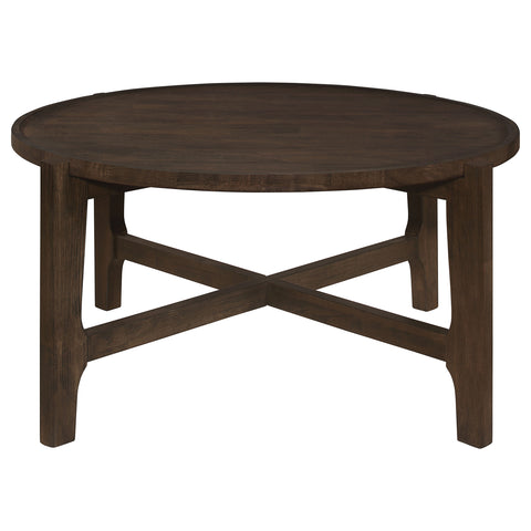Lamont 2-piece Solid Wood Coffee and End Table Set Dark Brown