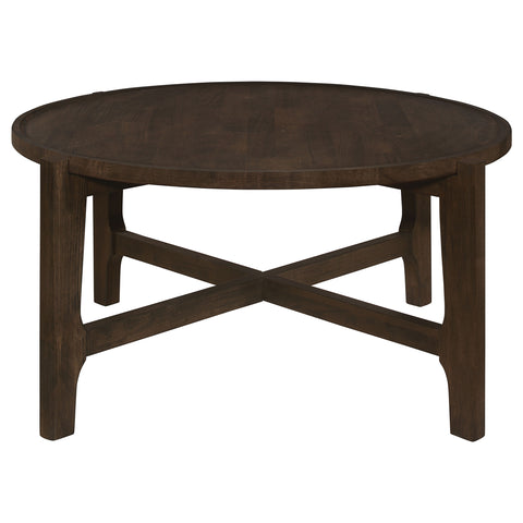 Lamont 2-piece Solid Wood Coffee and End Table Set Dark Brown