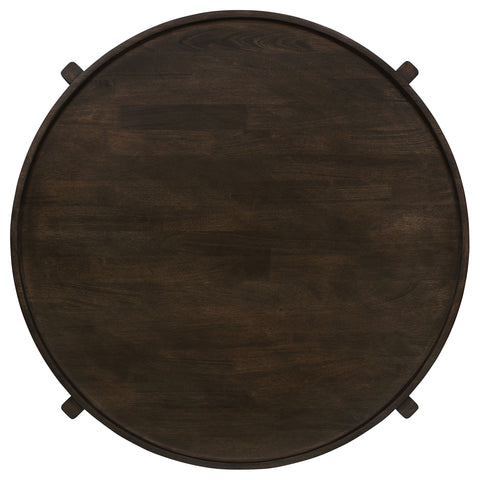 Lamont 2-piece Solid Wood Coffee and End Table Set Dark Brown