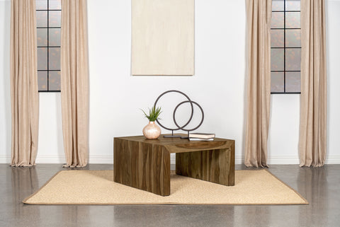 Owens Square Solid Wood Coffee Table AuburnAuburn