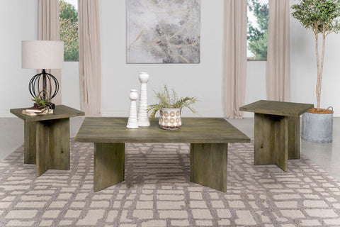 Serene 3-piece Coffee and End Table Set Mango Brown
