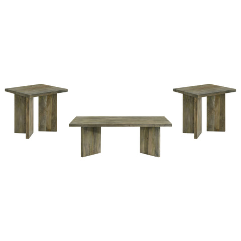 Serene 3-piece Coffee and End Table Set Mango Brown