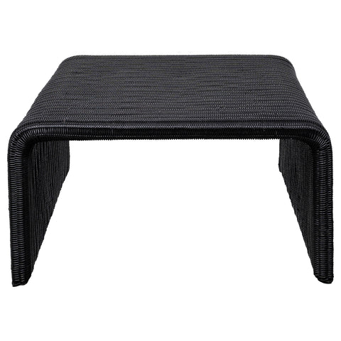 Cara 2-piece Rattan Coffee and End Table Set Black