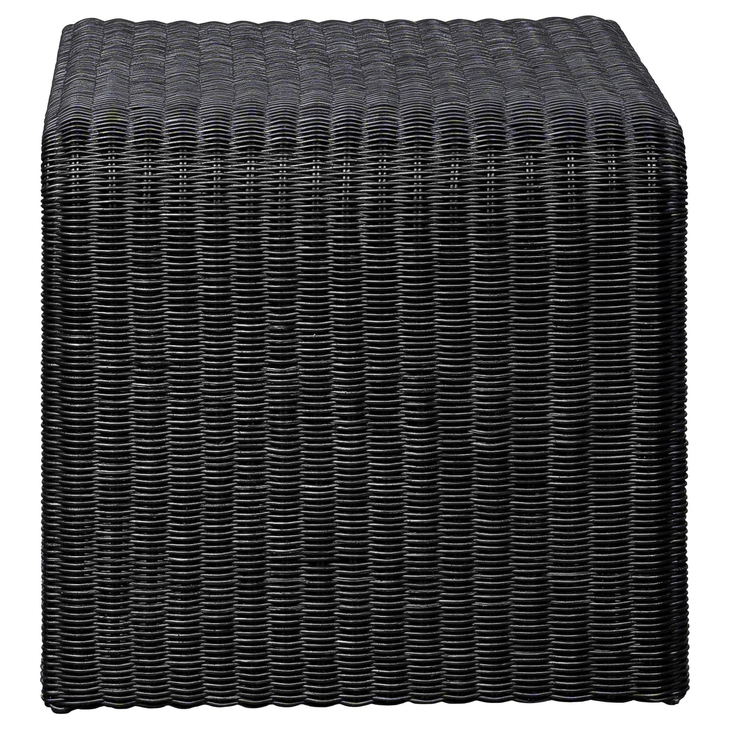 cara 3-piece rattan coffee and end table set black