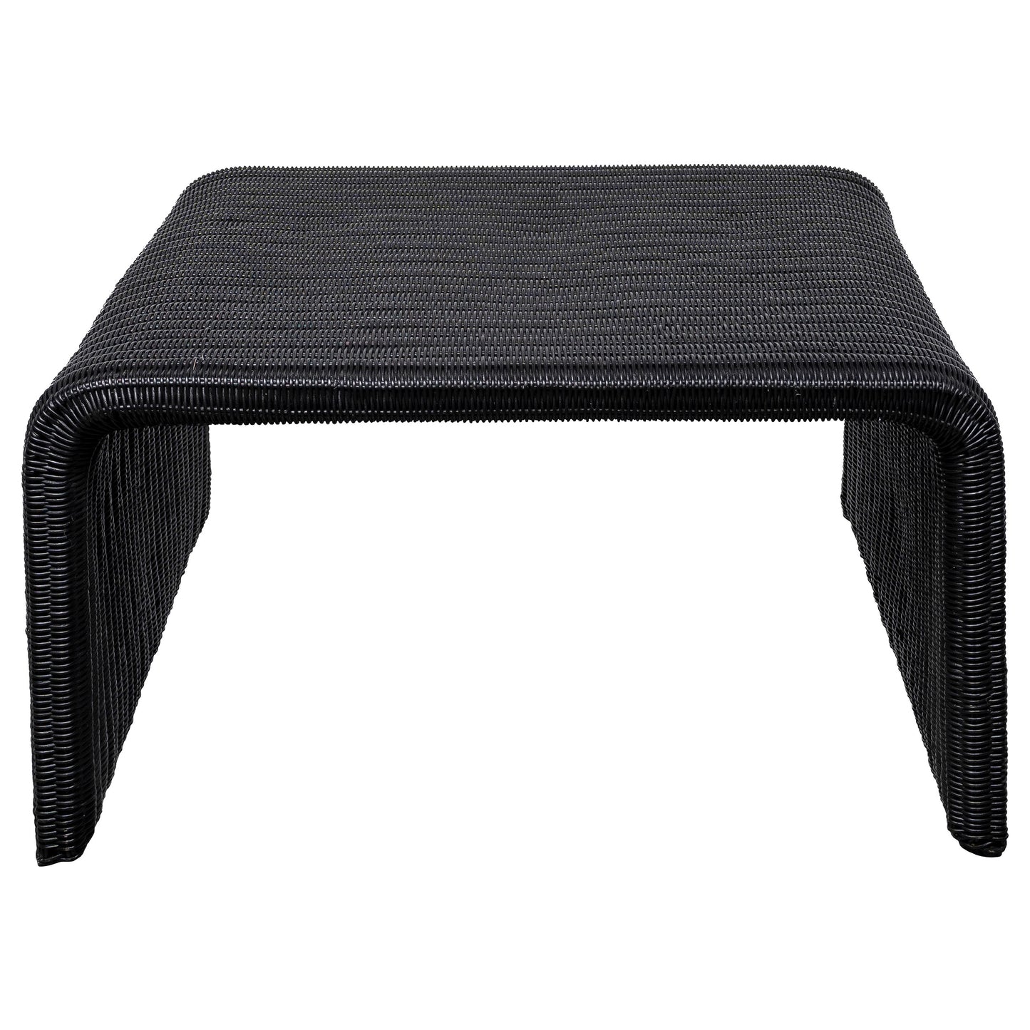 cara 3-piece rattan coffee and end table set black
