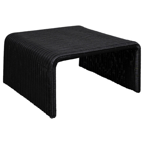Loomis Woven Rattan Square Coffee Table BlackBlack
