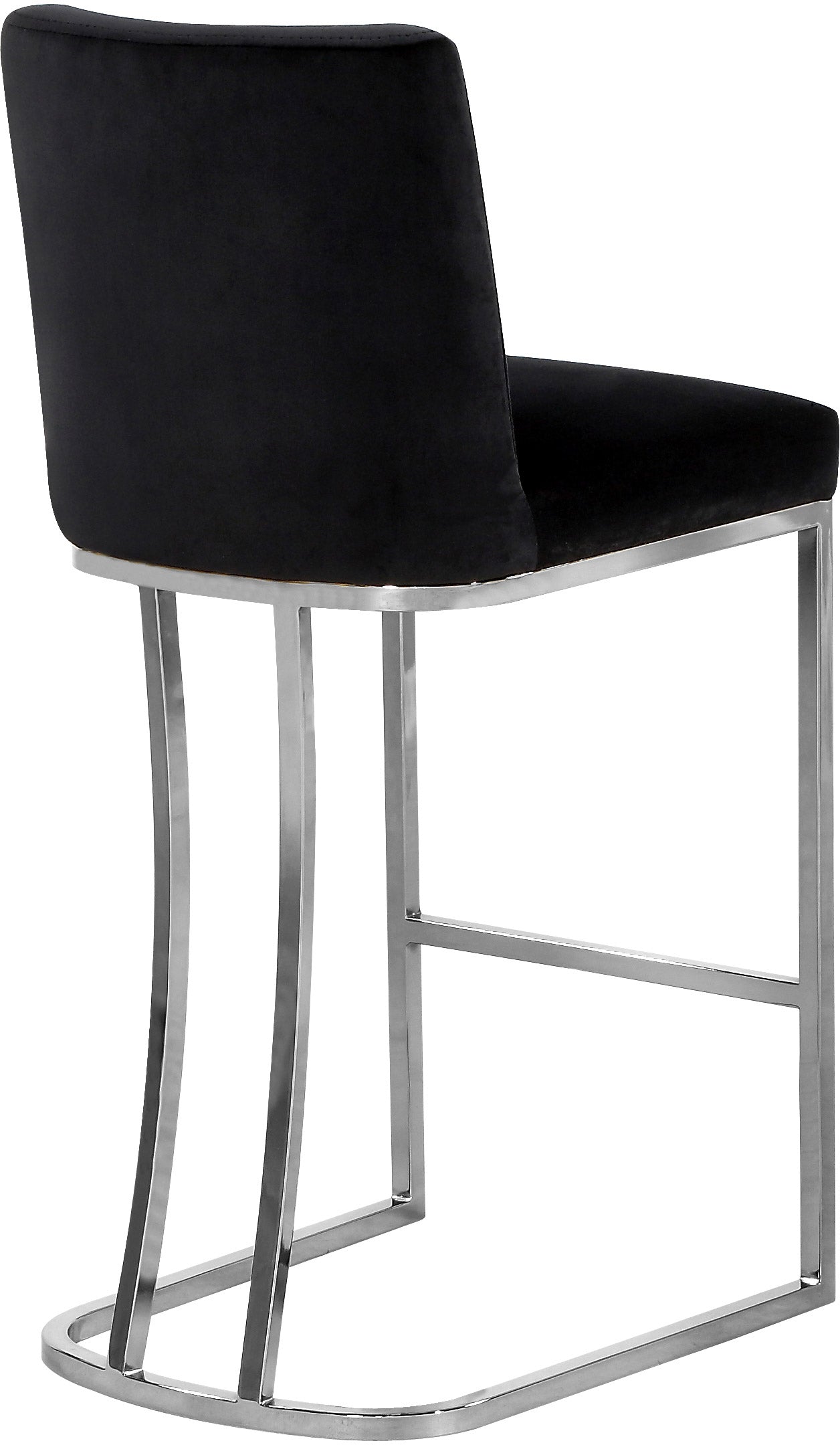 winnie black velvet stool