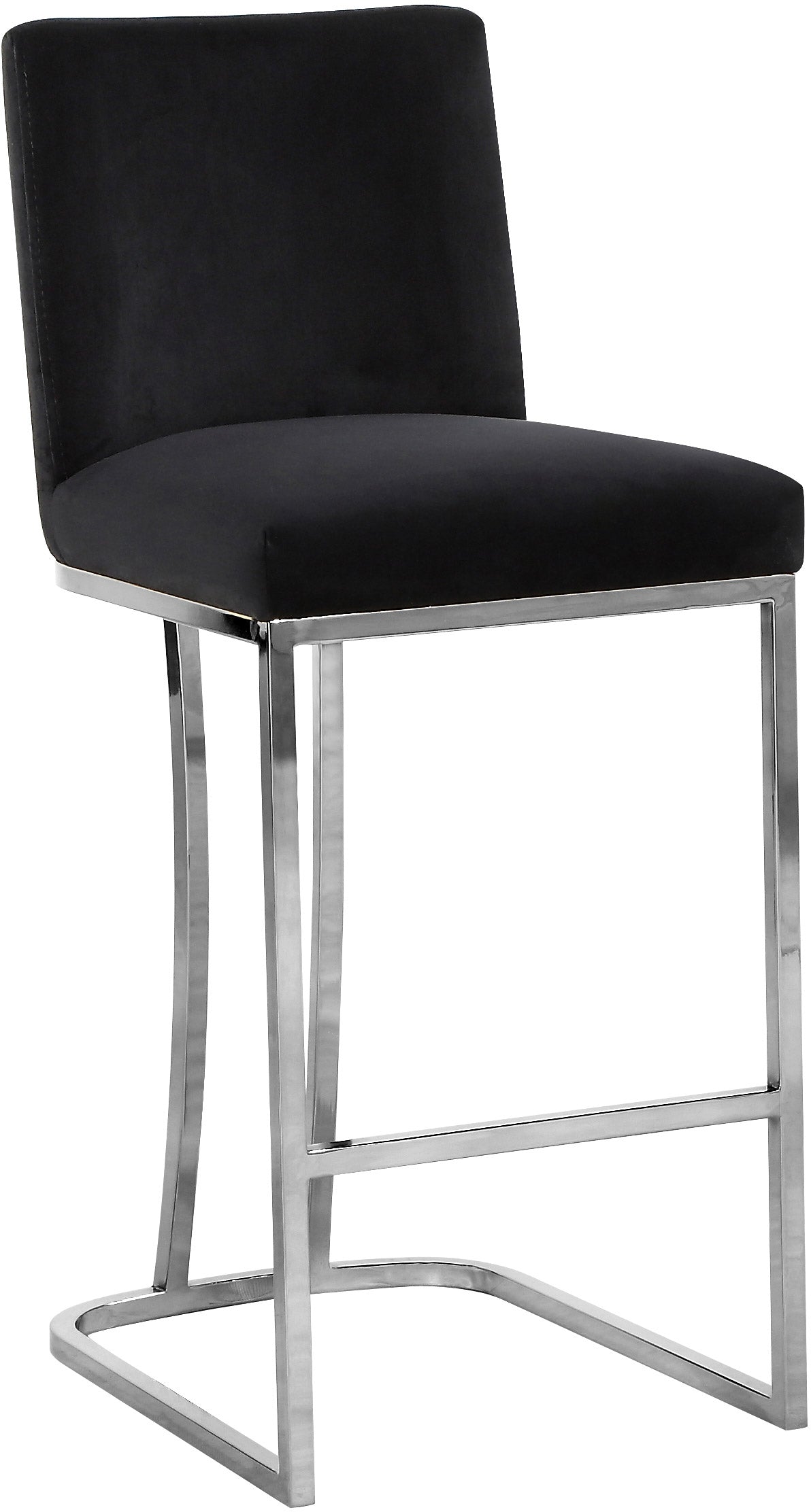 winnie black velvet stool