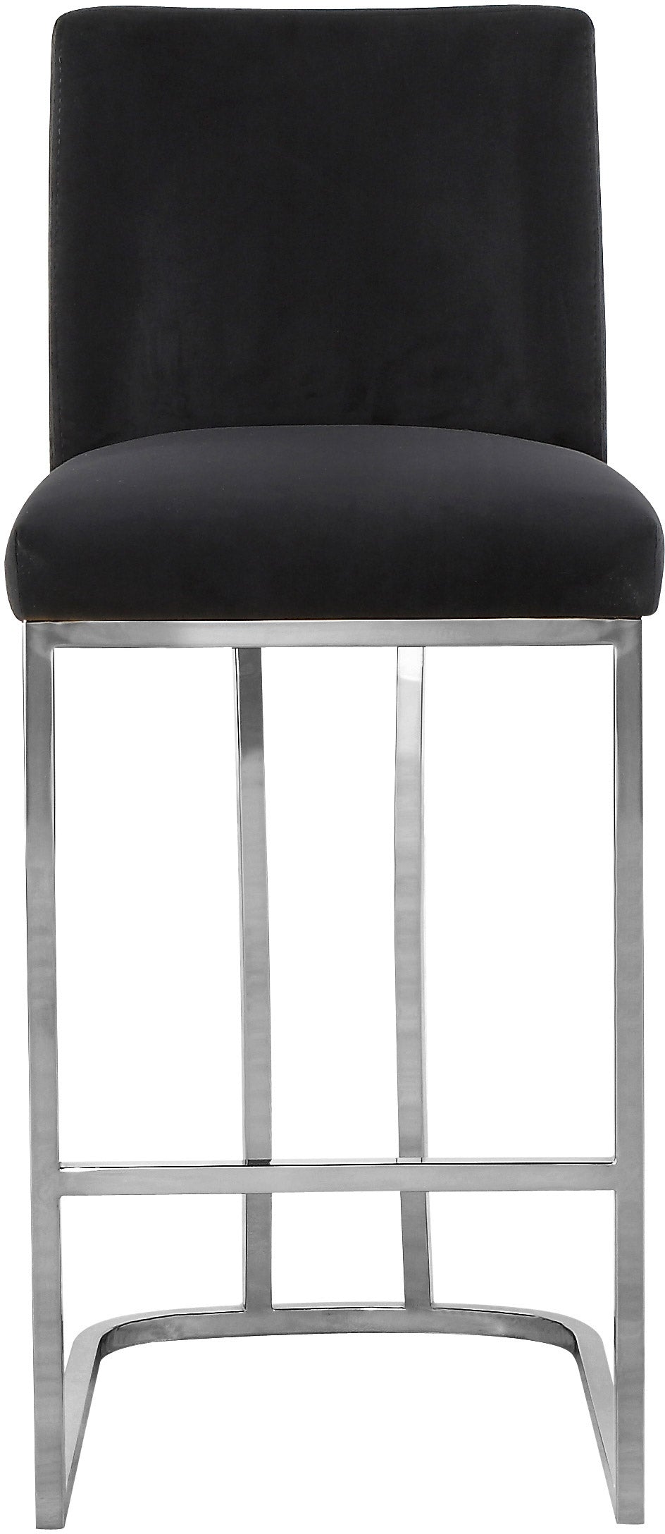 winnie black velvet stool