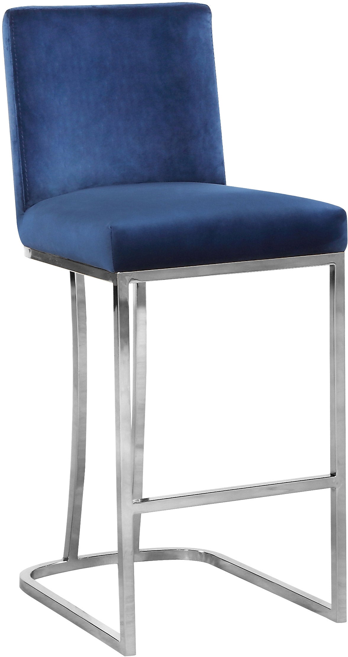 winnie navy velvet stool