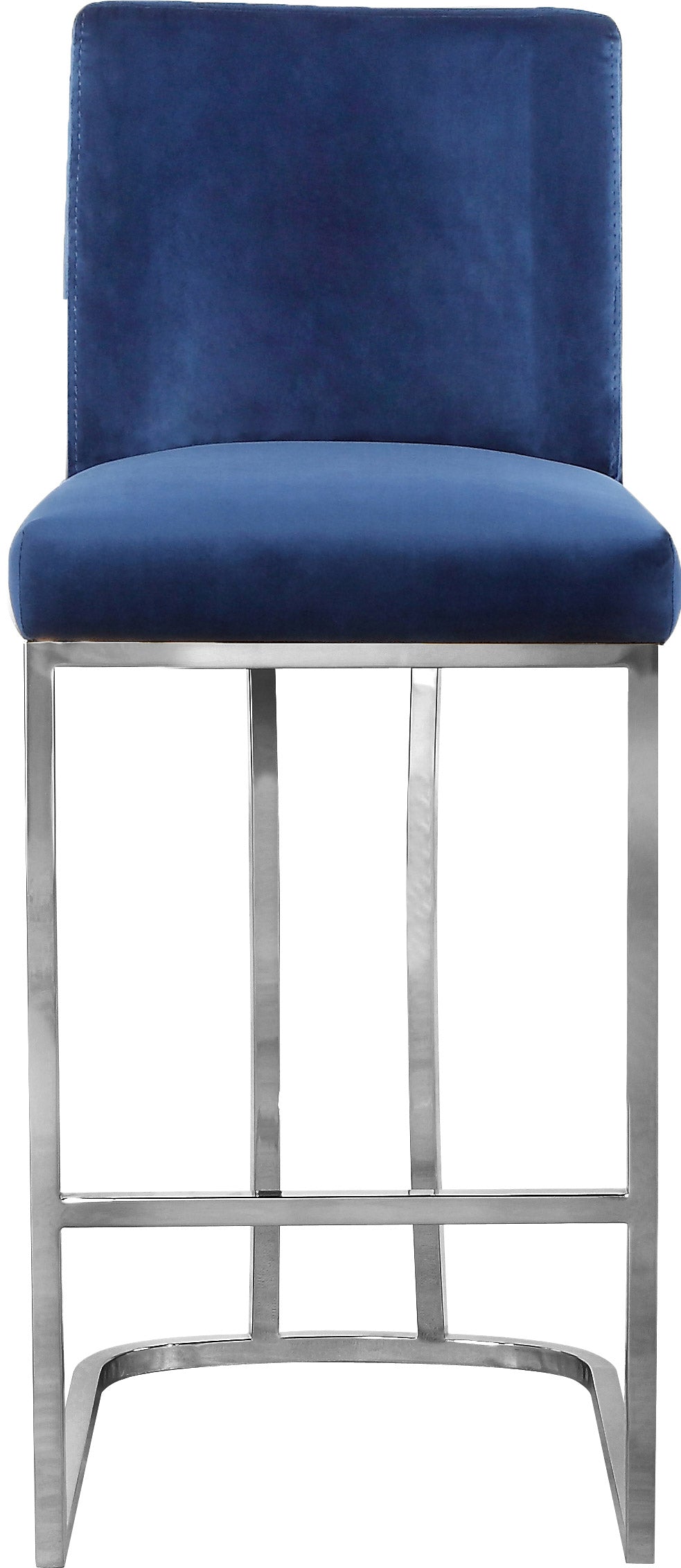 winnie navy velvet stool