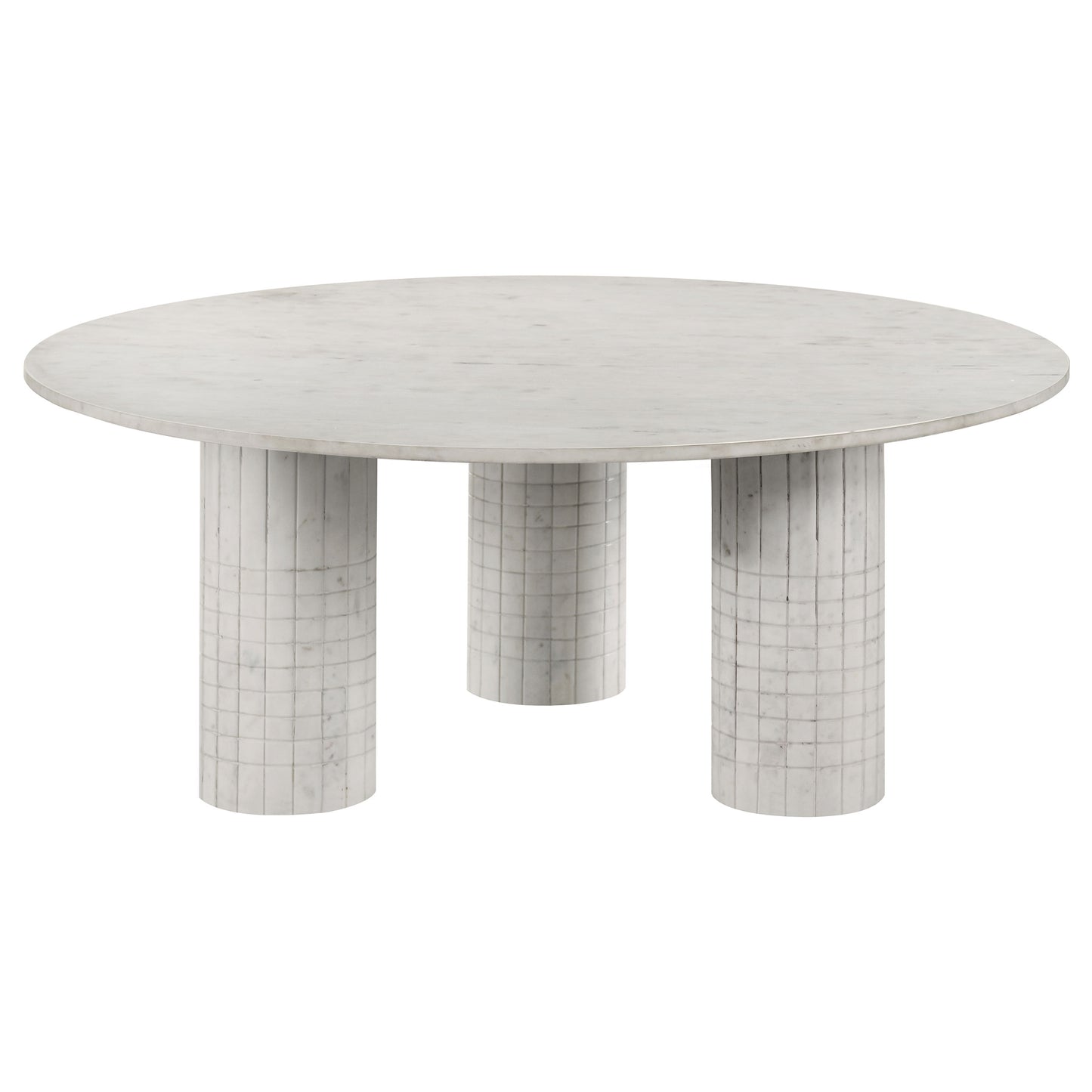 lavon 3-piece marble coffee and end table set white