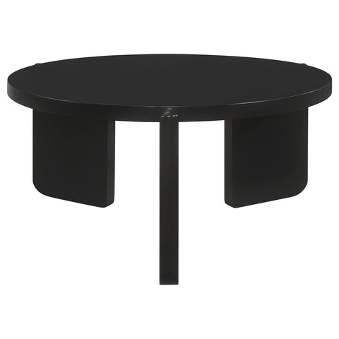 Lynette 2-piece Solid Wood Coffee and End Table Set Black