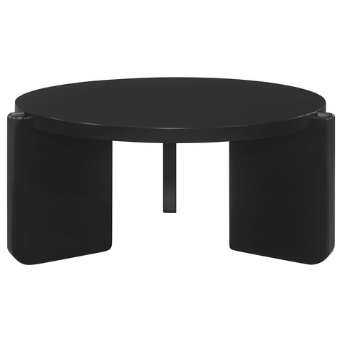 Lynette 2-piece Solid Wood Coffee and End Table Set Black