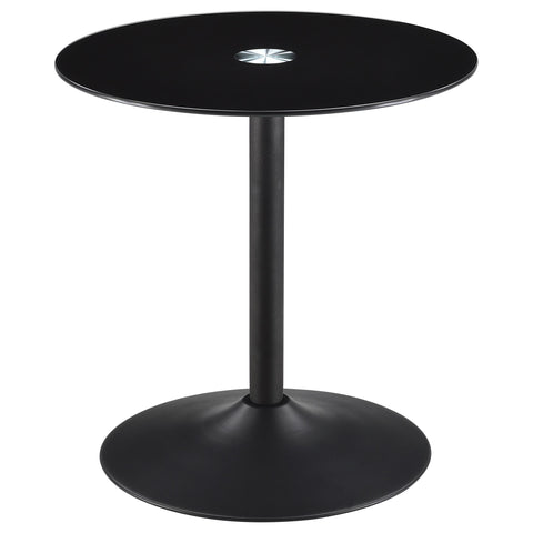 Kramer 3-piece Round Glass Top Coffee and End Table Set Black