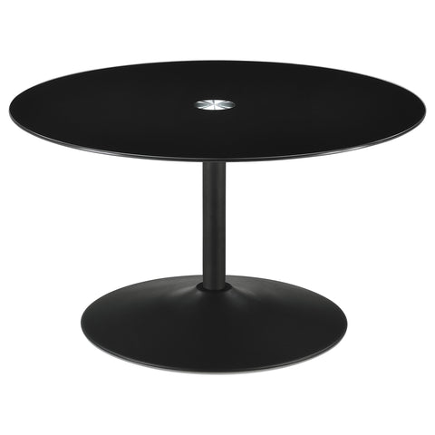 Kramer 3-piece Round Glass Top Coffee and End Table Set Black