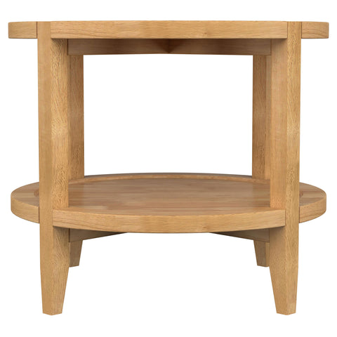 Trini 3-piece Round Coffee and End Table Set Maple
