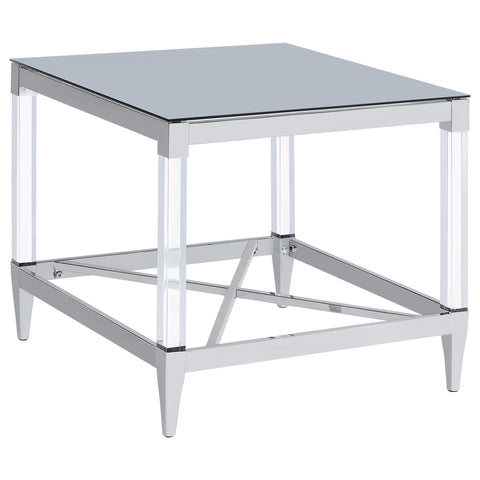Massey 2-piece Square Coffee and End Table Set Chrome