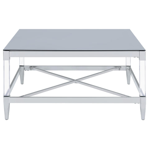 Massey 3-piece Square Coffee and End Table Set Chrome