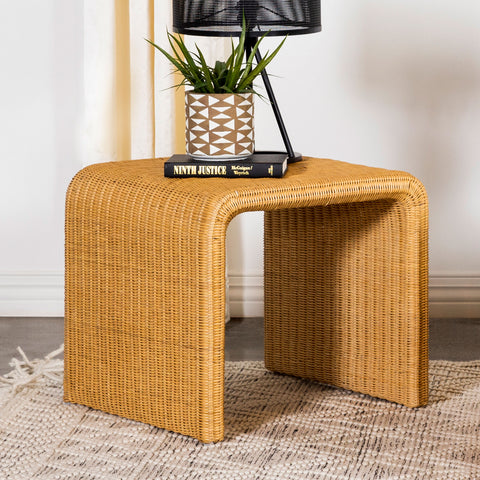 Samson Square Woven Rattan End Table NaturalNatural