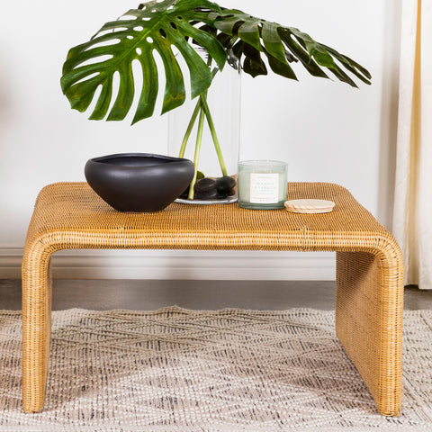 Samson Square Woven Rattan Coffee Table NaturalNatural