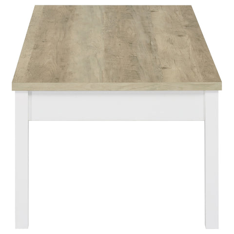 Brodie 3-piece Coffee Table Set Distressed Pine and WhiteDistressed Pine