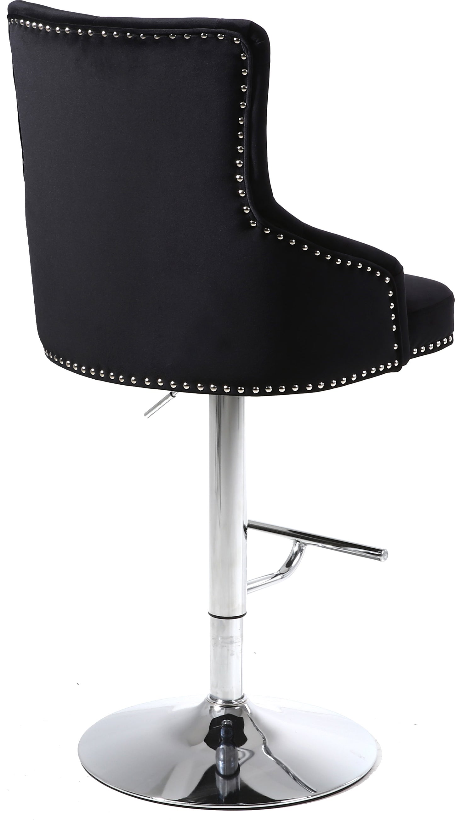 mallina black velvet adjustable stool