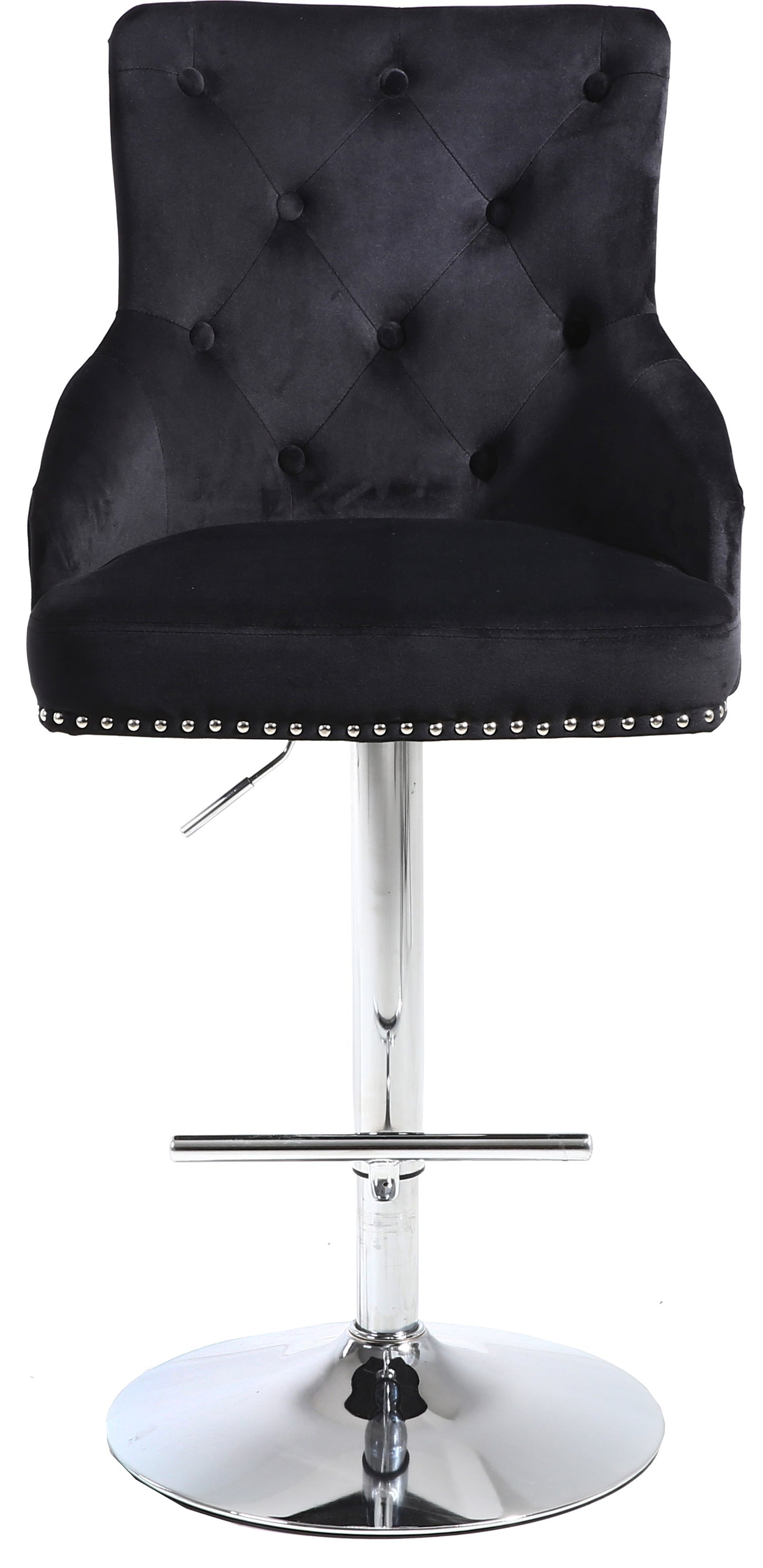 mallina black velvet adjustable stool