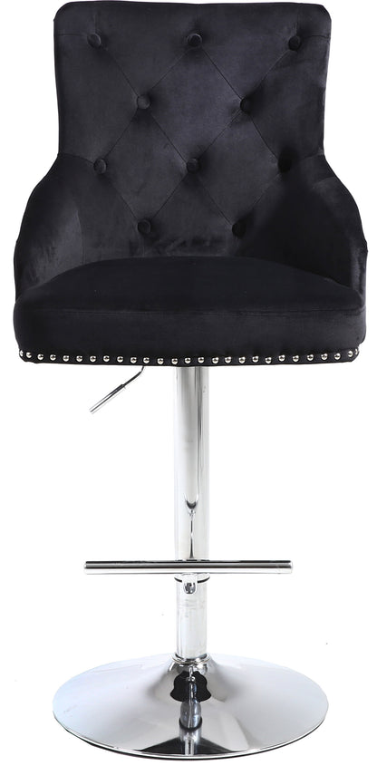 Mallina Black Velvet Adjustable Stool