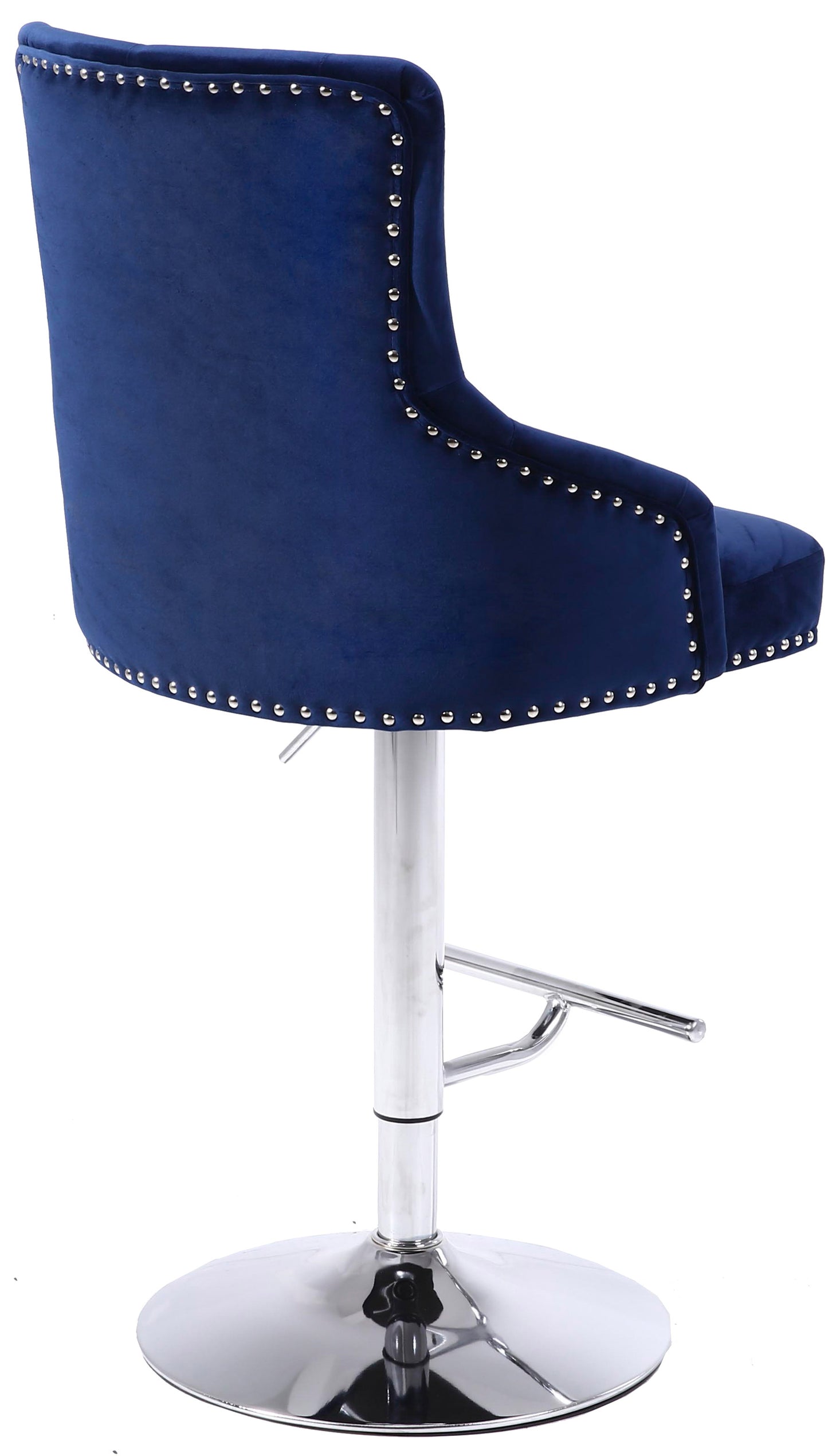 mallina navy velvet adjustable stool