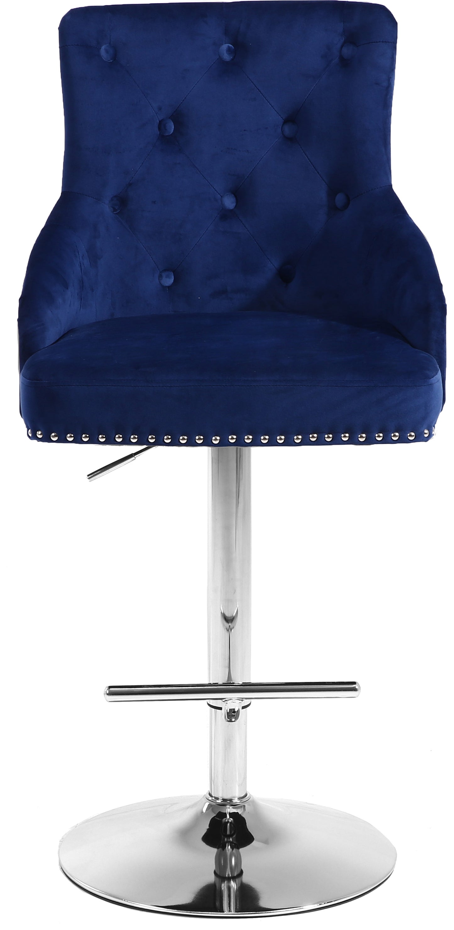 mallina navy velvet adjustable stool