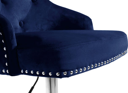 Mallina Navy Velvet Adjustable Stool