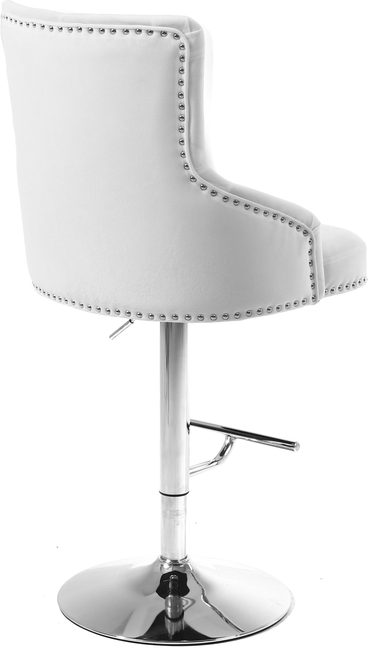 mallina white velvet adjustable stool