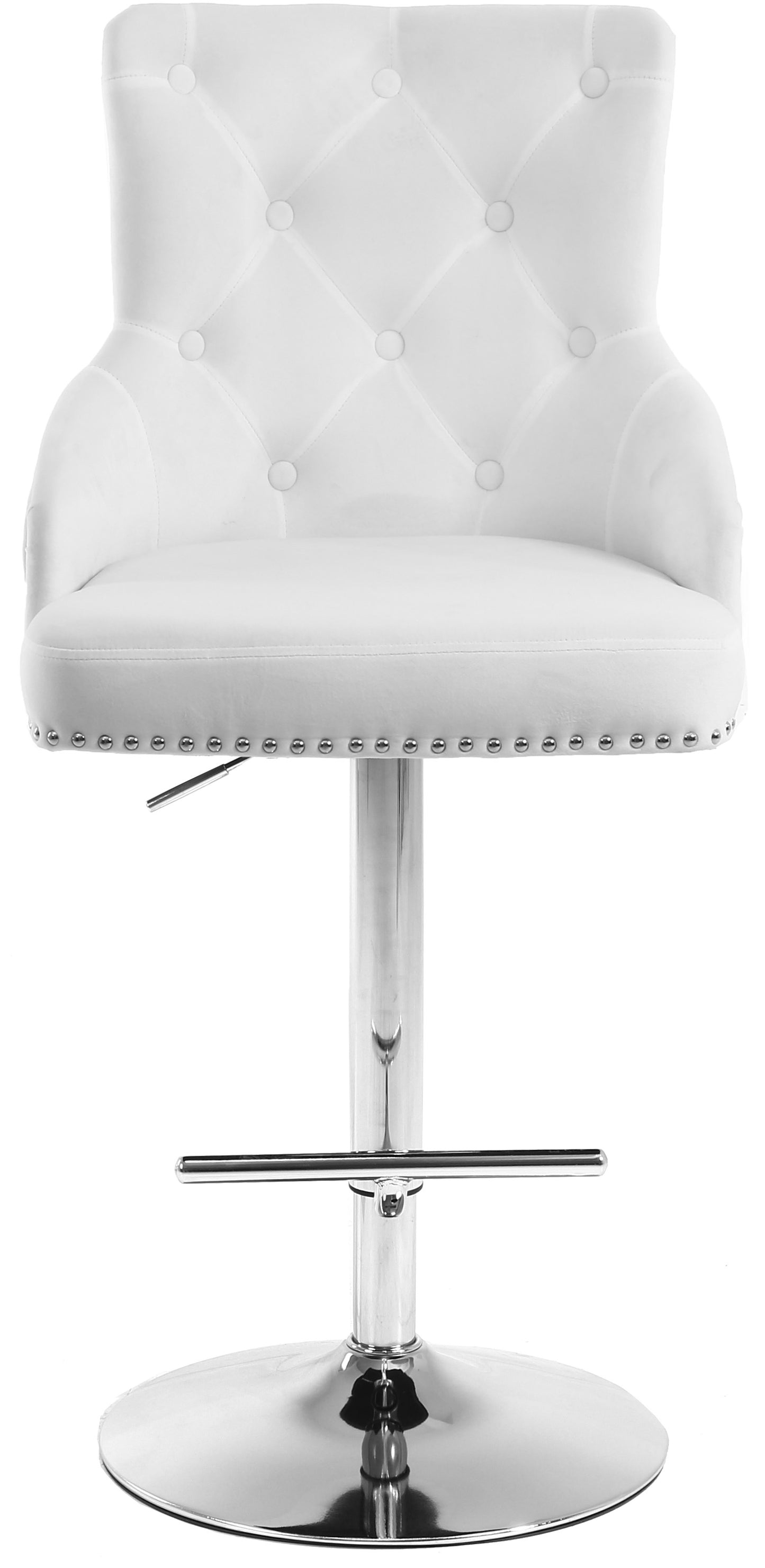 mallina white velvet adjustable stool