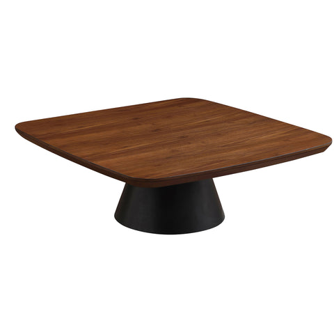 Morena 2-piece Coffee Table Set Walnut and BlackWalnut