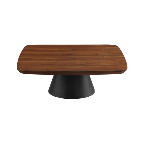 Morena 2-piece Coffee Table Set Walnut and BlackWalnut