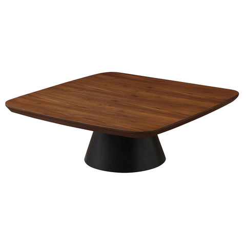 Morena 2-piece Coffee Table Set Walnut and BlackWalnut