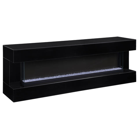 Fenwick 71" TV Stand with Visual Flame Box BlackBlack