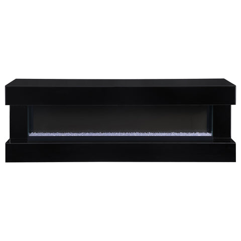 Fenwick 71" TV Stand with Visual Flame Box BlackBlack