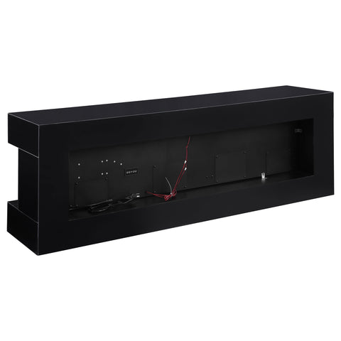 Fenwick 71" TV Stand with Visual Flame Box BlackBlack