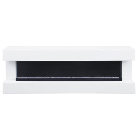 Fenwick 71" TV Stand with Visual Flame Box WhiteWhite